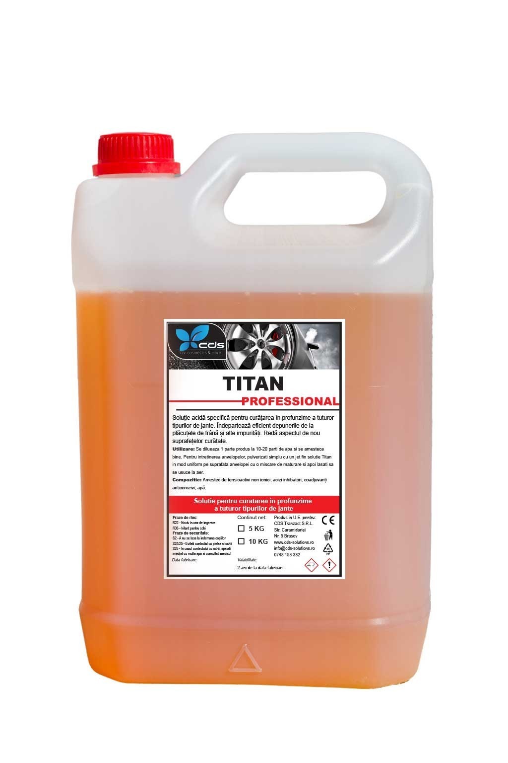 TITAN -SOLUTIE CURATAT JANTE -5KG - Solutie pentru curatarea in profunzime a tuturor t...