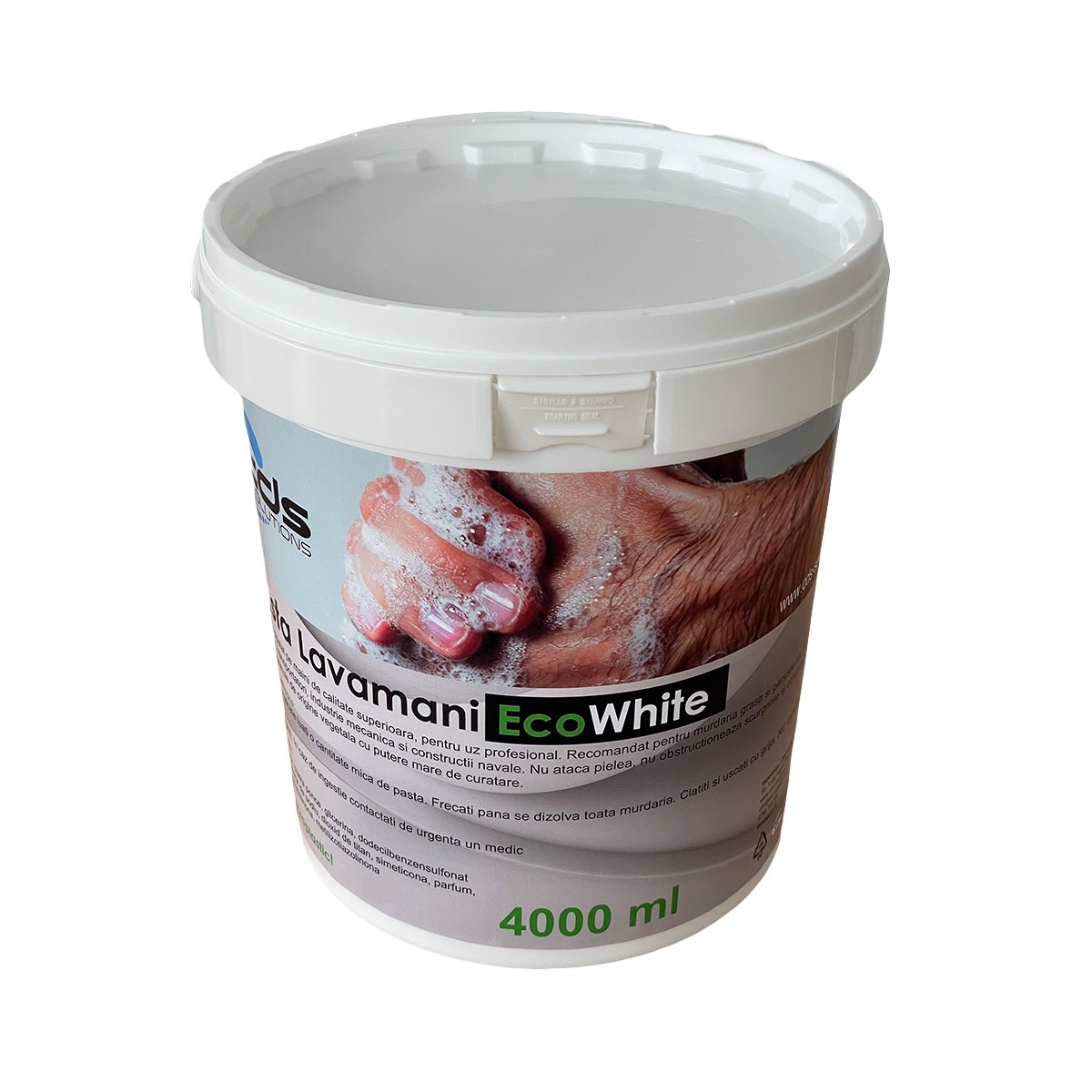 CDS ECO WHITE - PASTA DE SPALAT PE MAINI 4000 ML - Pasta solubila pentru spalat pe maini. Are proprie...