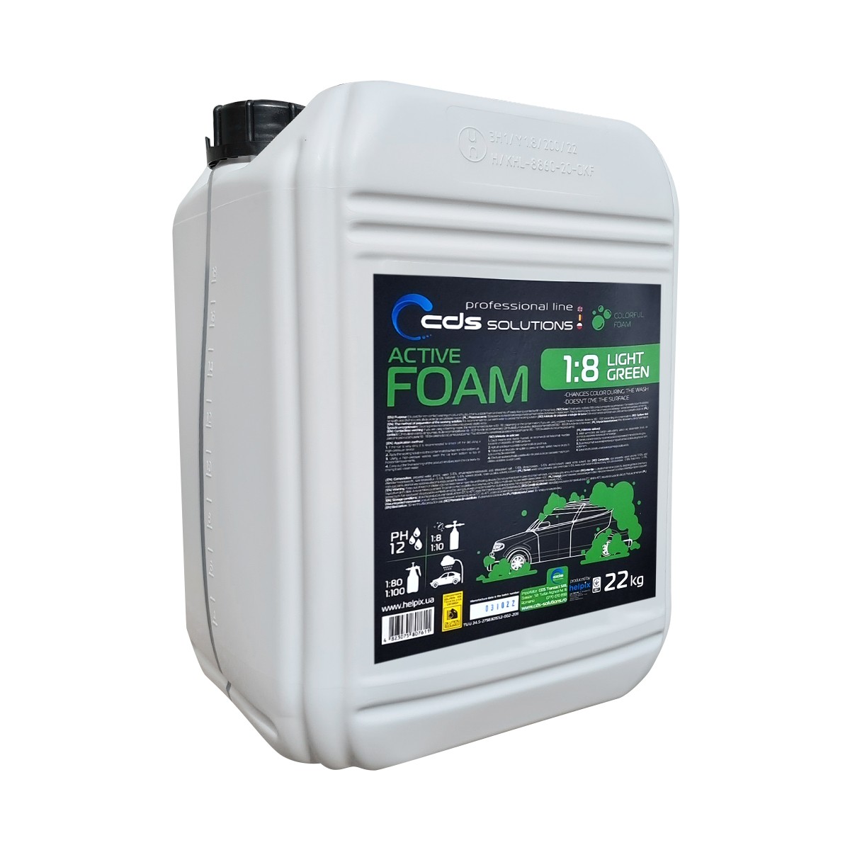 CDS LIGHT GREEN  - SPUMA ACTIVA CONCENTRATA - 22 KG - Spuma activa colorata verde LIGHT GREEN CDS este d...