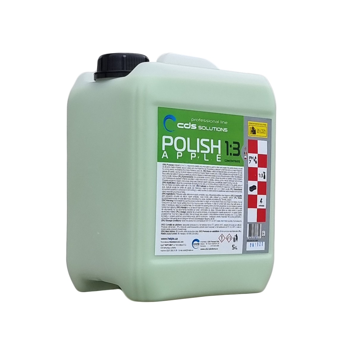 CDS POLISH PLASTIC AND VINYL APPLE - 5 L - Dresingul pentru plastic si vinil LEMON CDS este f...