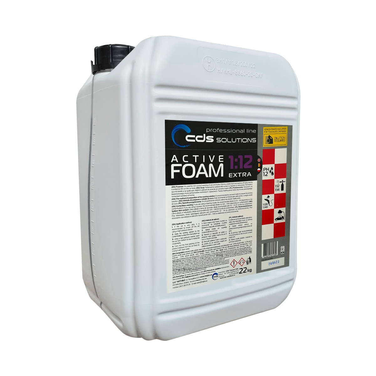 CDS FOAM EXTRA  - SPUMA ACTIVA CONCENTRATA - 22 KG - Spuma activa FOAM EXTRA CDS este destinata spalari...