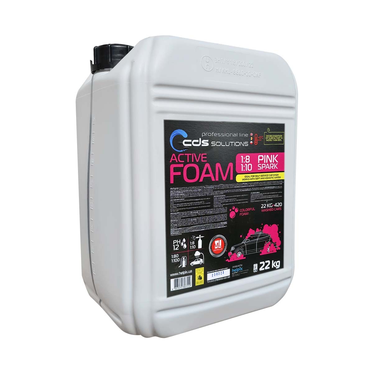 CDS PINK SPARK  - SPUMA ACTIVA CONCENTRATA COLOR - 22 KG - Spuma activa PINK SPARK CDS este destinata spalari...